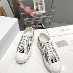 DIOR WALKNDIOR PLATFORM SNEAKER EMBROIDERED COTTON TOILE DE JOUY VOYAGE - I096