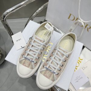 DIOR WALKNDIOR PLATFORM SNEAKER NUDE DIOR OBLIQUE EMBROIDERED COTTON - I101