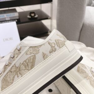 DIOR WALKNDIOR PLATFORM SNEAKER WHITE AND GOLD-TONE TOILE DE JOUY MEXICO - I099