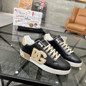 DOLCE & GABBANA CALFSKIN PORTOFINO SNEAKERS - HY016