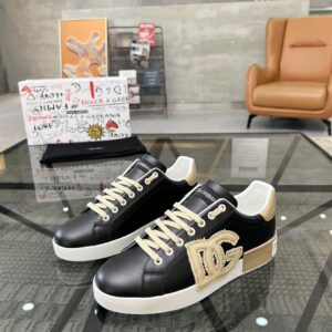 DOLCE & GABBANA CALFSKIN PORTOFINO SNEAKERS - HY016