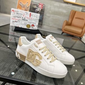 DOLCE & GABBANA CALFSKIN PORTOFINO SNEAKERS - HY017