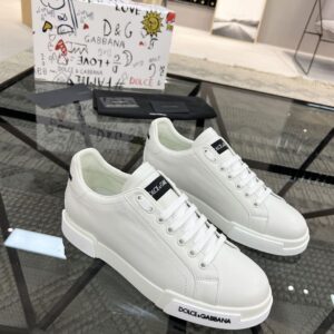 DOLCE & GABBANA LEATHER PORTOFINO SNEAKERS - HY009