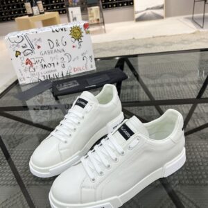 DOLCE & GABBANA LEATHER PORTOFINO SNEAKERS - HY009