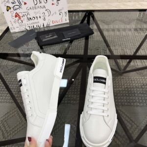 DOLCE & GABBANA LEATHER PORTOFINO SNEAKERS - HY009