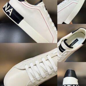 DOLCE & GABBANA LEATHER PORTOFINO SNEAKERS - HY010