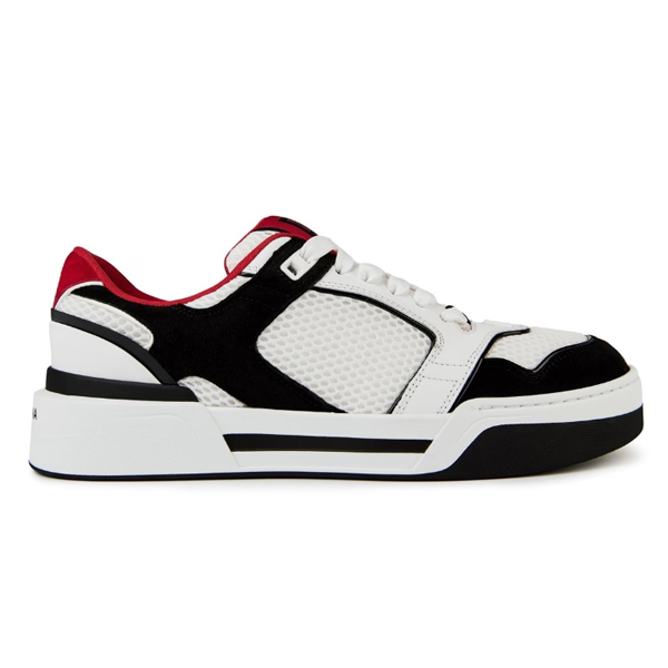 DOLCE & GABBANA MIXED-MATERIAL NEW ROMA SNEAKERS - HY071