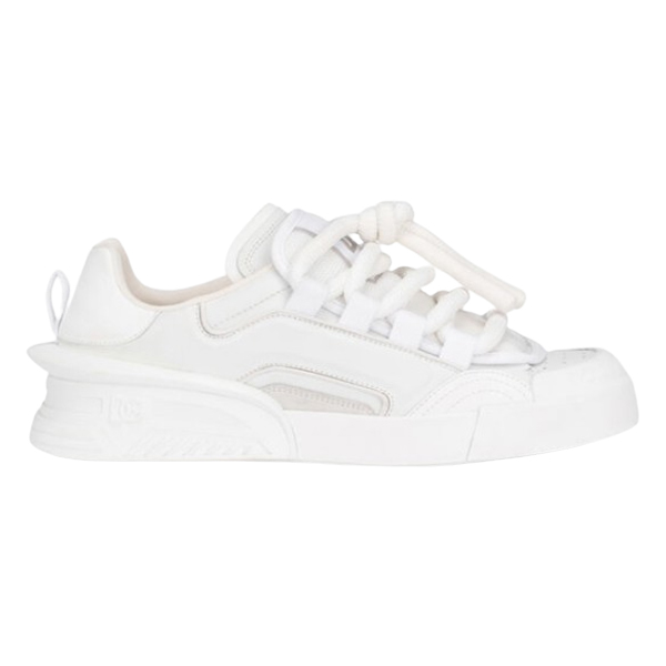 DOLCE & GABBANA MIXED-MATERIAL PORTOFINO SNEAKERS - HY047