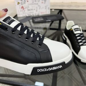 DOLCE & GABBANA PORTOFINO LEATHER SNEAKERS LOW-TOP - HY004