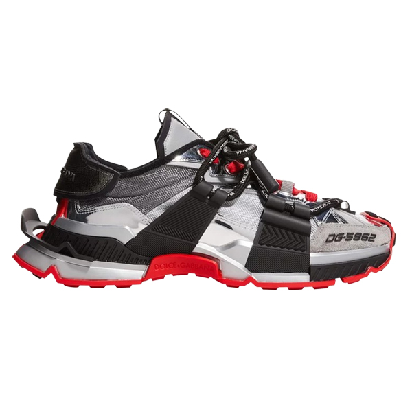 DOLCE &GABBANA SPACE SNEAKERS SILVER RED - HY064