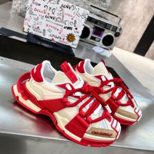 DOLCE &GABBANA SPACE SNEAKERS WHITE RED - HY065