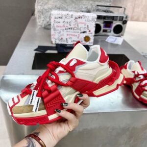 DOLCE &GABBANA SPACE SNEAKERS WHITE RED - HY065