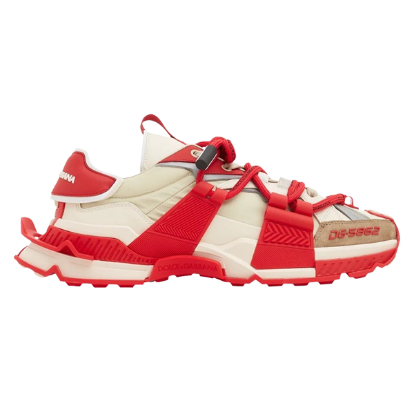 DOLCE &GABBANA SPACE SNEAKERS WHITE RED - HY065