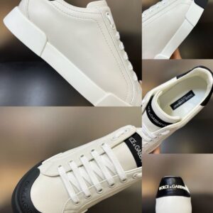 DOLCE &GABBANA WHITE LOW-TOP SNEAKERS - HY019