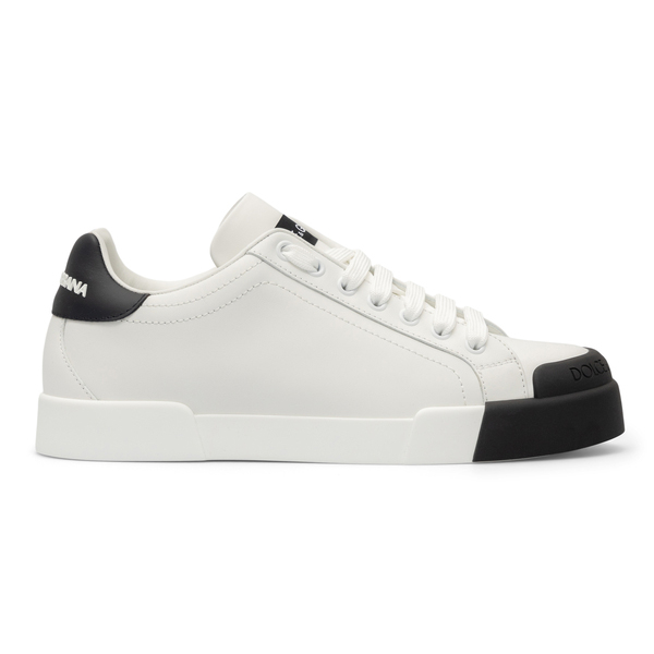 DOLCE &GABBANA WHITE LOW-TOP SNEAKERS - HY019