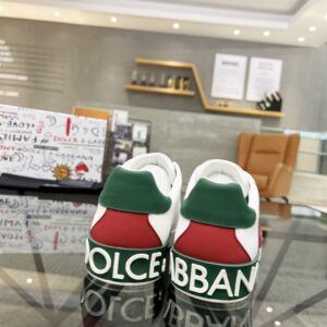 DOLCE & GABBANA WHITE MULTICOLOR CALF LEATHER SNEAKERS - HY002