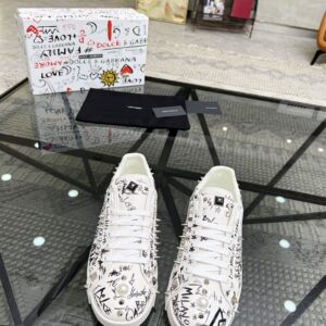 DOLCE & GABBANA WHITE PORTOFINO SNEAKERS - HY012