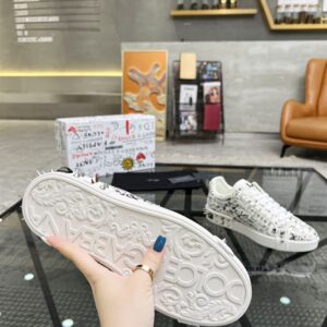 DOLCE & GABBANA WHITE PORTOFINO SNEAKERS - HY012