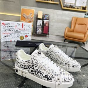 DOLCE & GABBANA WHITE PORTOFINO SNEAKERS - HY012