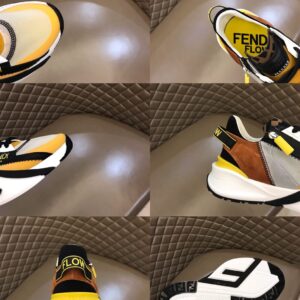 FENDI FLOW MULTICOLOUR NYLON LOW-TOPS - F018