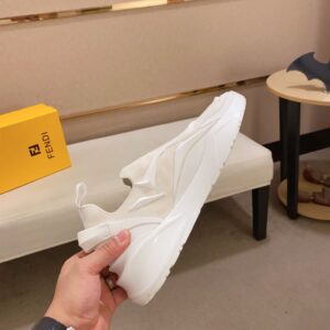 FENDI FLOW WHITE MESH RUNNING SNEAKERS - F025