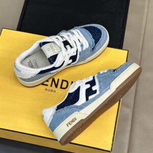 FENDI MATCH BLUE DENIM LOW-TOPS SNEAKER - F002