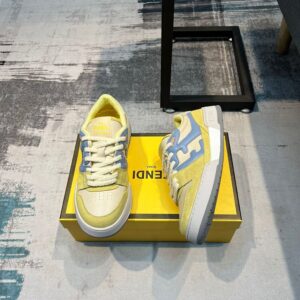 FENDI MATCH LOW-TOPS YELLOW SUEDE - F013