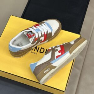 FENDI MATCH MULTICOLOR LEATHER LOW-TOPS SNEAKER - F003