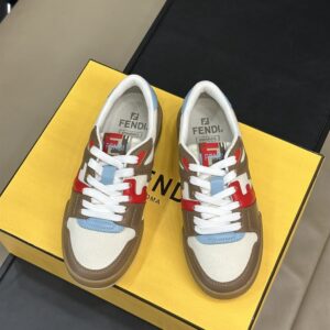 FENDI MATCH MULTICOLOR LEATHER LOW-TOPS SNEAKER - F003