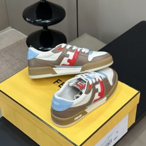 FENDI MATCH MULTICOLOR LEATHER LOW-TOPS SNEAKER - F003