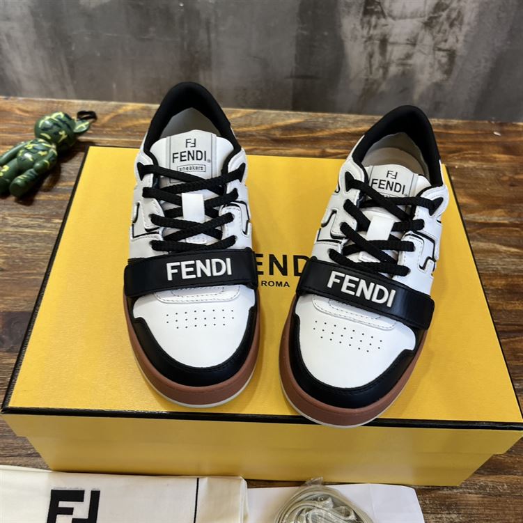 FENDI MATCH SNEAKERS BLACK WHITE - F007