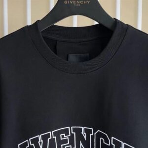 GIVENCHY COLLEGE SLIM FIT CREWNECK SWEATSHIRT BLACK - AD006