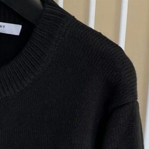 GIVENCHY LOGO-INTARSIA WOOL SWEATER BLACK - AD003