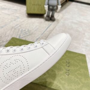 GUCCI ACE PERFORATED INTERLOCKING G WHITE - G159