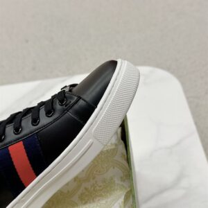 GUCCI ACE SNEAKER WITH WEB BLACK LEATHER - G121