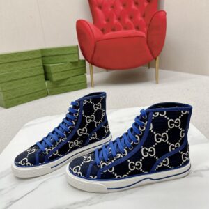 GUCCI BLUE TENNIS 1977 HIGH-TOP SNEAKER - G120