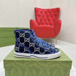 GUCCI BLUE TENNIS 1977 HIGH-TOP SNEAKER - G120