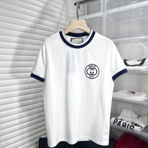 GUCCI COTTON JERSEY T-SHIRT WITH EMBROIDERY - X043