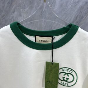 GUCCI COTTON JERSEY T-SHIRT WITH GUCCI EMBROIDERY - X012