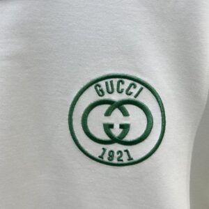 GUCCI COTTON JERSEY T-SHIRT WITH GUCCI EMBROIDERY - X012