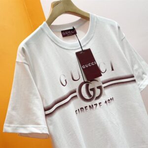 GUCCI COTTON JERSEY T-SHIRT WITH GUCCI PRINT - X023