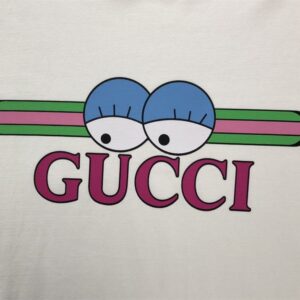 GUCCI COTTON JERSEY T-SHIRT WITH GUCCI PRINT - X040