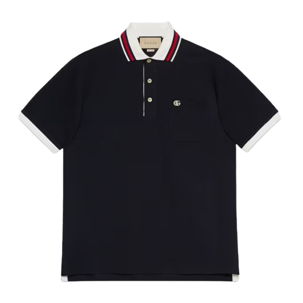 GUCCI COTTON PIQUET POLO WITH DOUBLE G - X008