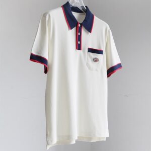 GUCCI COTTON PIQUET POLO WITH INTERLOCKING G - X038