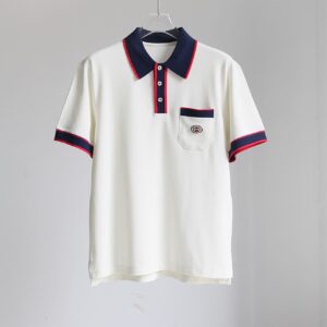 GUCCI COTTON PIQUET POLO WITH INTERLOCKING G - X038