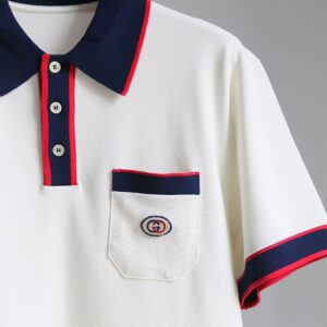 GUCCI COTTON PIQUET POLO WITH INTERLOCKING G - X038