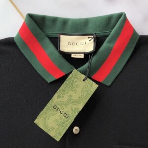 GUCCI COTTON PIQUET POLO WITH WEB COLLAR - X053