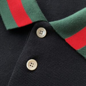 GUCCI COTTON PIQUET POLO WITH WEB COLLAR - X053