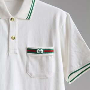 GUCCI COTTON POLO WITH INTERLOCKING G - X039