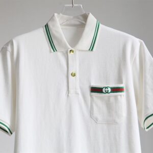 GUCCI COTTON POLO WITH INTERLOCKING G - X039